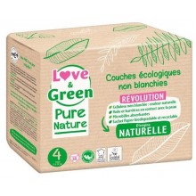 Эко-подгузники Love & Green Pure Nature 4 (7-14 кг) 38 шт (3700668701642 )
