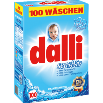 Пральний порошок Dalli Sensitiv для дитячих речей 6.5 кг 100 циклів прання (4012400528875)