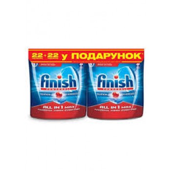 Таблетки для посудомоечных машин FINISH Powerball All in 1 Max 22 + 22 шт (4820108003743)