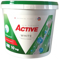 Стиральный порошок Active White ведро 10 кг 130 циклов стирки (4820196011194)