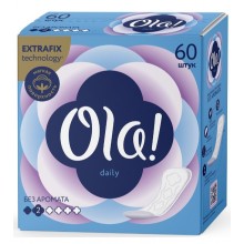 Ежедневные прокладки Ola! Daily Normal без аромата 60 шт (4680007631832)