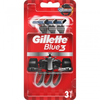 Станки для гоління Gillette Blue Red 3, 3 шт (7702018516780)