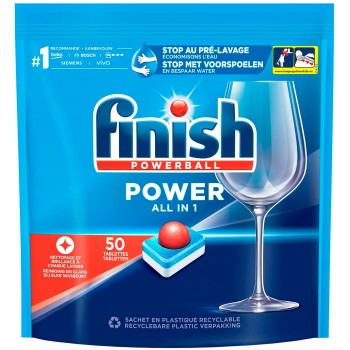 Таблетки для посудомийної машини Finish Powerball Power All in One 50 шт (ціна за 1шт) (8720065006138) 
