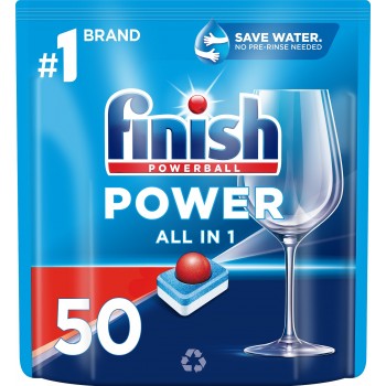 Таблетки для посудомоечной машины Finish Powerball Power All in One 50 шт (цена за 1шт) (8720065006138)