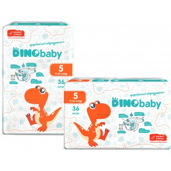 Подгузники Dino Baby 5 (11-25 кг) 36 шт (4823098410614)