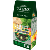 Чай зелений Edems зі шматочками Імбир М'ята 100 г (4820149488257)