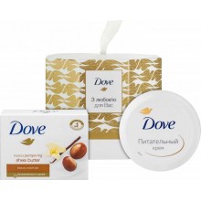 Подарочный набор Dove женский С Любов'ю для Вас. Крем-мыло Dove Ваниль 100  г + Крем Dove Питательный 75 мл