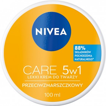 Легкий крем для лица Nivea Care 5в1 против морщин 100 мл (42332534)