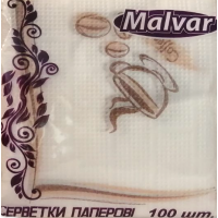 Серветка Malvar малюнок Кава 100 шт (4820227530120)