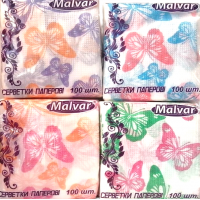 Салфетка Malvar рисунок Бабочка 100 шт (4820227530120)