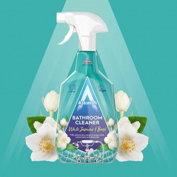 Засіб для миття ванної кімнати Astonish White Jasmine & Basil спрей 750 мл (048256297164)