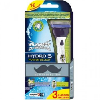 Станок для гоління Wilkinson Sword (Schick) HYDRO 5 Power Select + 3 змінні касети та батарейка БЕЗКОШТОВНО
