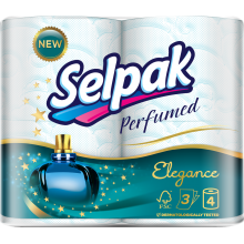 Туалетний папір Selpak Perfumed 3 шари elegance 4 рулони (8690530044463)