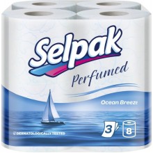 Туалетная бумага Selpak Perfumed 3 слоя океан 8 рулона (8690530084469) 