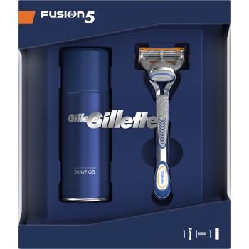 Подарунковий набір Gillette Fusion ( Бритва Gillette Fusion  з 1 касетою + Гель для гоління Ultra Sensitive 75 мл (7702018508464)