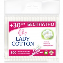 Ватные палочки Lady Cotton 300 шт пакет (4823071621402)