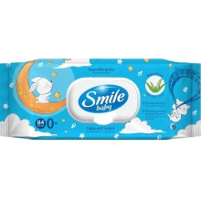 Вологі серветки для дітей Smile Baby 0+ з екстрактом Алоє 84 шт (4823071646863)