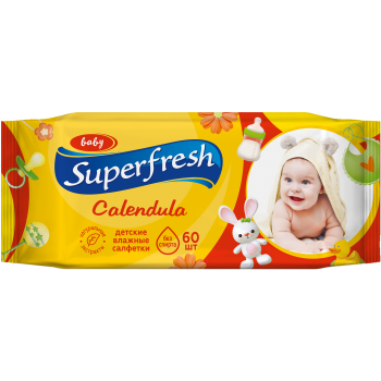 Вологі серветки для дітей Superfresh для дітей та мам 60 шт (4823071606799)