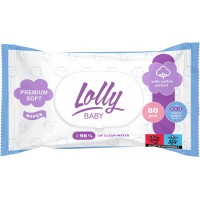 Салфетки влажные детские Lolly Premium Soft с клапаном 80 шт (4820174981136)
