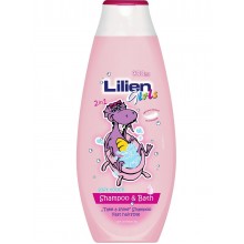 Дитячий шампунь та піна для ванни Lilien 2 in 1 Girls 400 мл (8596048002325)