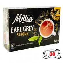 Чай Milton Earl Grey Strong в пакетиках 80 штук 120 г (5907732942446)