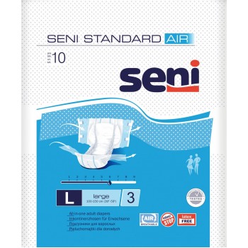 Подгузники для взрослых Seni Standart Air Large 100-150 см 10 шт (5900516693589)