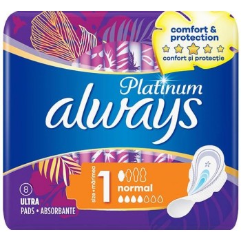 Гігієнічні прокладки Always Ultra Platinum Normal (Розмір 1) 8 шт (8001090444875)