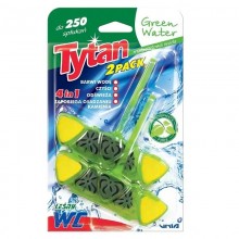Блок для туалету підвісний Tytan Green Water 4 в 1 кольорова вода 2 шт х 40 г (5900657513210)