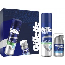 Набор мужской Gillette Series Sensitive (гель для бритья 200 мл + бальзам после бритья 50 мл) (8001090570246)