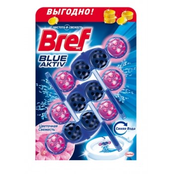 Костка Bref  Blue-Aktiv блакитна вода Квіткова свіжість 3шт х 50г (9000101350821)