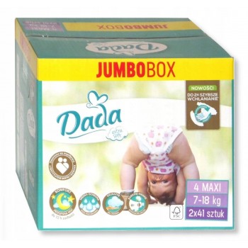 Підгузники дитячі DADA Extra Soft (4) maxi 7-18кг Jumbo Box 82 шт (8594159080997)