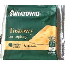 Сыр ломтиками Swiatowid Тостовый 8 пластин 130 г (5904716013277)
