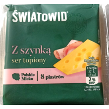 Сыр ломтиками Swiatowid с Ветчиной 8 пластин 130 г (5904716013284)