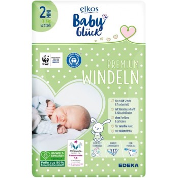 Підгузки Elkos Baby Premium Windeln 2 (3-6 кг) 42 шт (4311501795415)