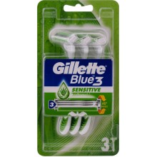 Бритви одноразові чоловічі Gillette Blue 3 Sensitive 3 шт (7702018490080)