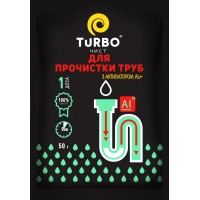 Засіб для прочистки труб Turbo чист в гранулах з активатором AL+ 50 г (4820178060868)