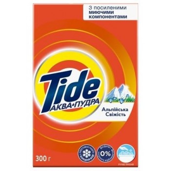 Пральний порошок Tide Аква-Пудра Альпійська Свіжість для ручного прання 300 г (8006540535394)