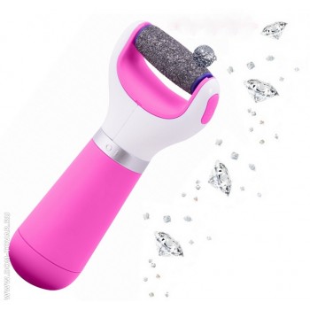 Електрична роликова пилка для ніг  SCHOLL Velvet smooth  Diamond Crystals рожева