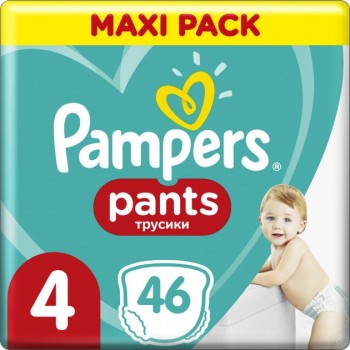 Підгузники-трусики Pampers Pants Розмір 4 (Maxi) 9-15 кг 46 шт (8001090994370)