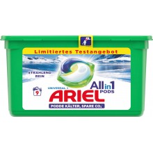 Гелеві капсули для прання Ariel Pods Universal Strahlend Rein 9 шт (ціна за 1 шт) (8006540360521)