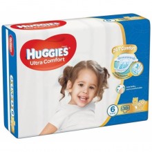 Подгузники детские Huggies Ultra Comfort 6, 15-30 кг 38 шт  Jumbo Pack (5029053567891)