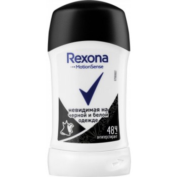 Дезодорант-антиперспірант стік Rexona Невидимий на чорному і білому 40 мл (50076611)