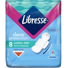 Гігієнічні прокладки Libresse Classic Protection Long Dry 8 шт (7322541233291)