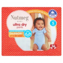 Подгузники-трусики Nutmeg Ultra Dry 5 (12-18 кг) 36 шт (5010251974918)