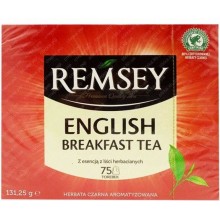 Чай Remsey English Breakfast tea в пакетиках 75 штук 131,25 г (5900738009700)