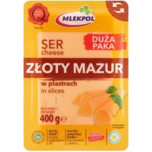 Сыр ломтиками Mlekpol Zloty Mazur 400 г (5900820020804)