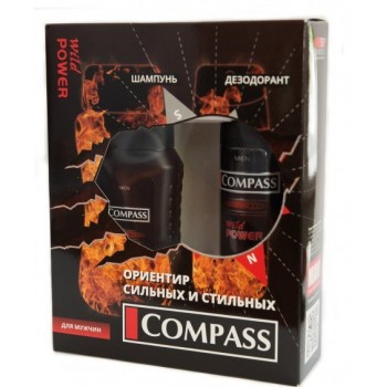 Набор мужской Compass Wild Power (шампунь + дезодорант) (3800023401870)