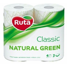 Туалетная бумага Ruta Classic Natural Green 2 слоя 4 рулона (4820023748842)