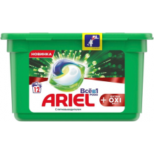 Гелевые капсулы для стирки Ariel Все в 1 Экстра OXI Effect 12 шт (цена за 1 шт) (8006540250976)