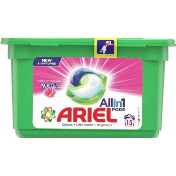 Гелевые капсулы для стирки Ariel All in 1 Pods Downy Touch of Freshness 15 шт (цена за 1 шт) (8001841462264)